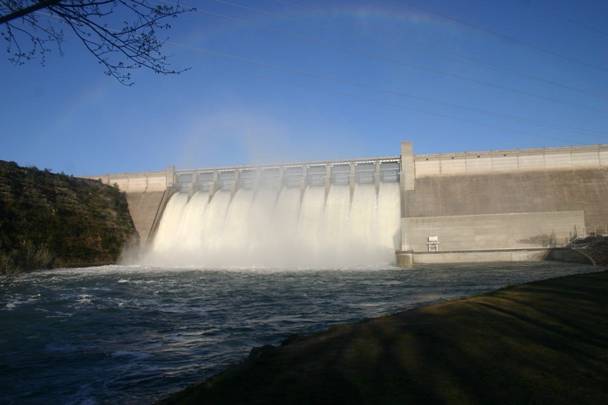 Table Rock Dam taken from the Fish Hatchery. Picture by Bob Gard.