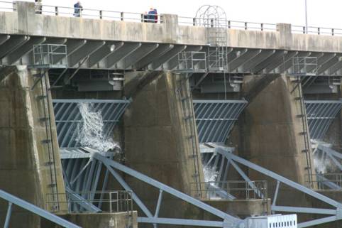 Water over the Flood gates