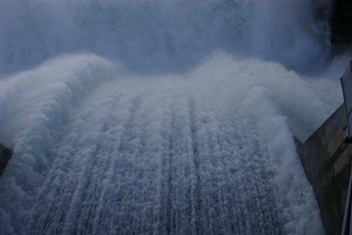 Looking down the Spillway at Table Rock Dam