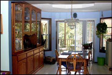 Upper Level Dining Room with raised ceiling